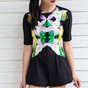 Alice McCall Black Floral Romper Playsuit 4